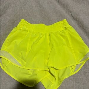 Lululemon Women's Neon Yellow Shorts